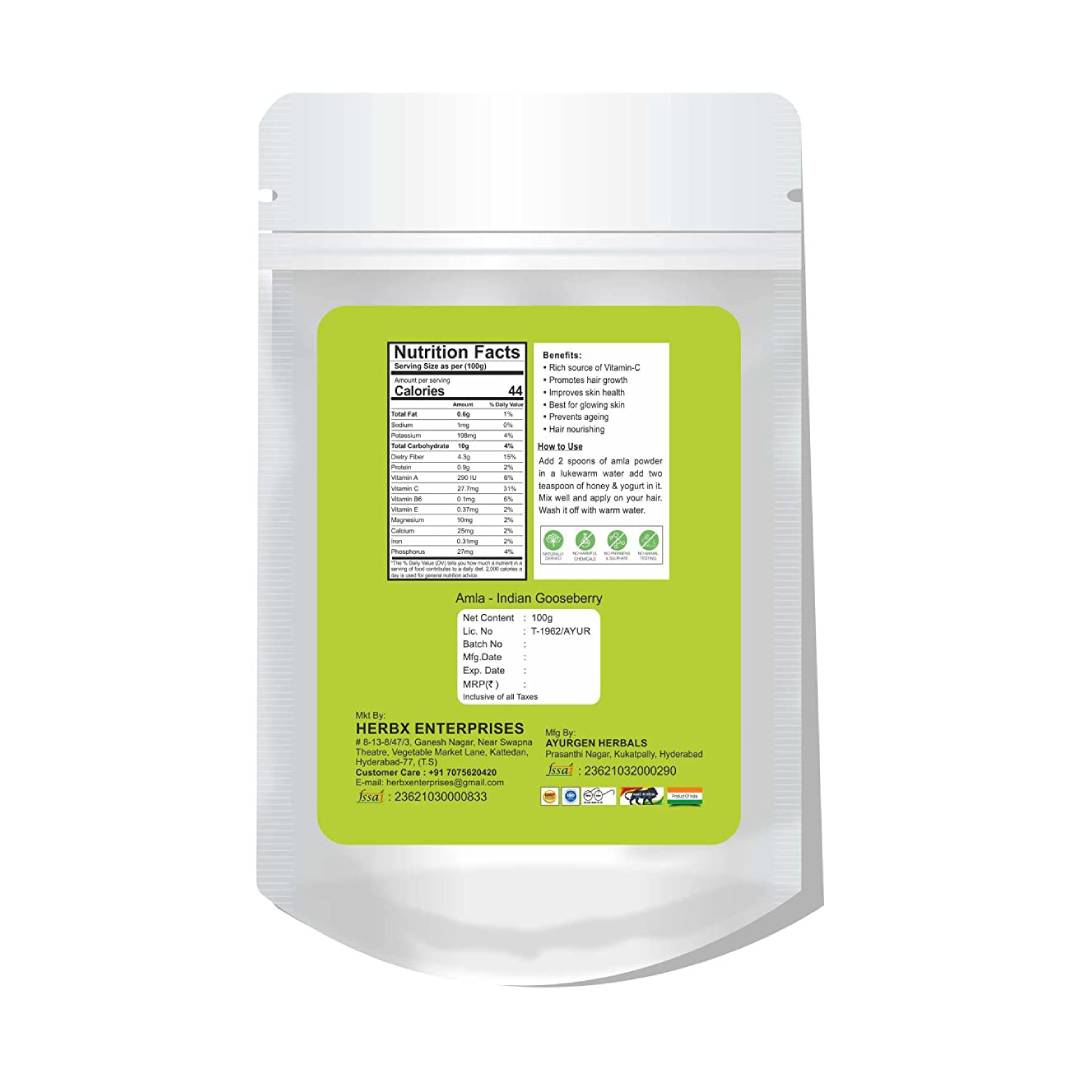 GLOBYHERBS Amla (Indian Goosberry) Powder 100g (6) GLOBYHERBS Amla (Indian Goosberry) Powder 100g