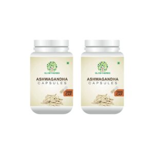 GLOBYHERBS Ashwagandha Capsules Helps In Anxiety And Stress/Good For Height Growth/Immunity Booster, Power, Energy, Vitality & Stamina Ashwagandha (Withania somnifera) Capsule 1000's (Pack of 2)