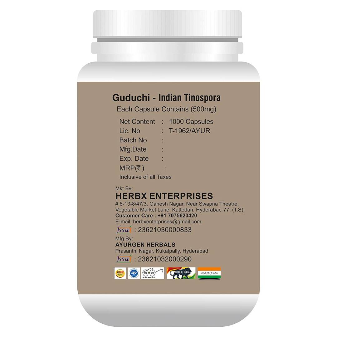 GLOBYHERBS Giloy Guduchi (Tinospora Cordifolia) Natural Giloy Extract Antioxidant Properties Immunity Booster Health & Wellness. Capsules 1000's GLOBYHERBS Giloy Guduchi (Tinospora Cordifolia) Natural Giloy Extract Antioxidant Properties Immunity Booster Health & Wellness. Capsules 1000's