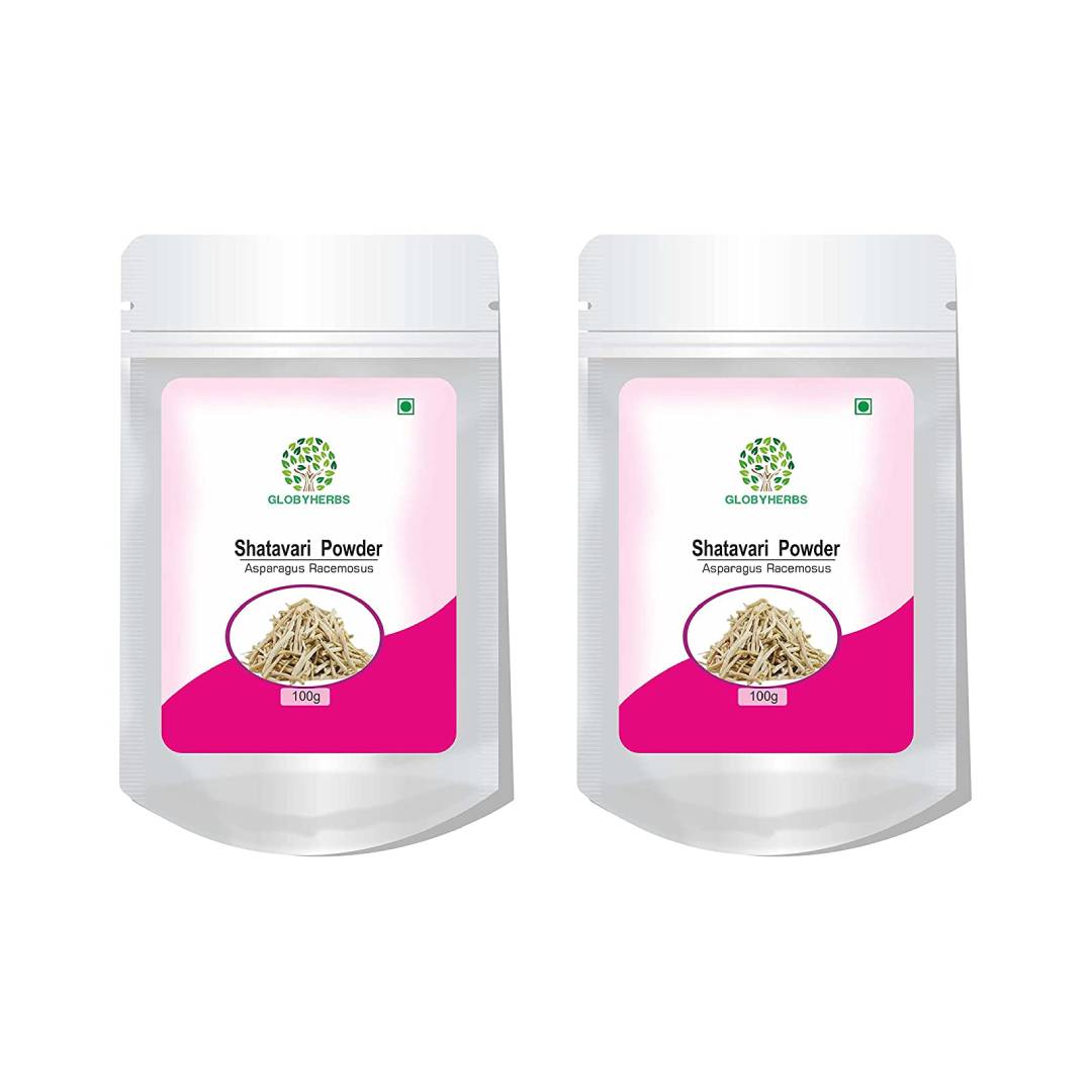 GLOBYHERBS Shatavari (Asparagus Racemosus) Powder 100g (Pack of 2) (9) GLOBYHERBS Shatavari (Asparagus Racemosus) Powder 100g (Pack of 2)