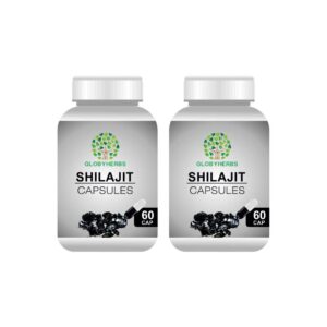 GLOBYHERBS Shilajit Capsule for overall Health & Immunity Booster Capsules 60’s (Pack of 2)
