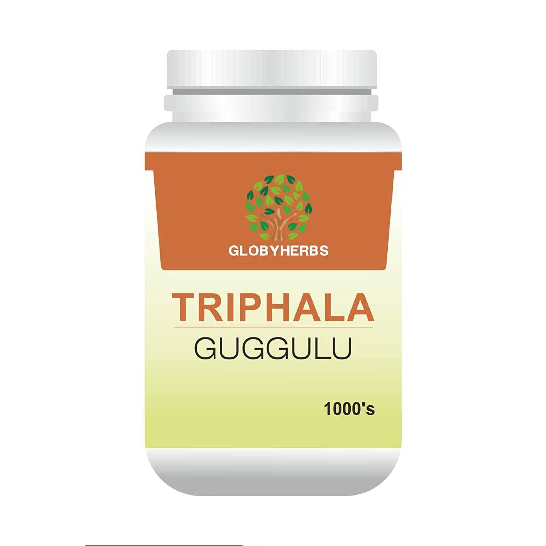 GLOBYHERBS Triphala Guggulu, 1000 Tablets - Natural Ayurvedic Supplement for Digestive Health, Detoxification, and Immune Support - Pack of 1 GLOBYHERBS Triphala Guggulu, 1000 Tablets - Natural Ayurvedic Supplement for Digestive Health, Detoxification, and Immune Support - Pack of 1