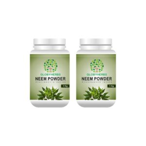 Globyherbs Natural And Organically Grown Neem Leaves Powder For Healthy Hair & Hair Cleanser