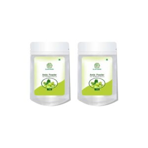 Globyherbs Pure Amla/Indian Goosberry Powder For Unisex Use for Better health Improvement 100g Pack of 2