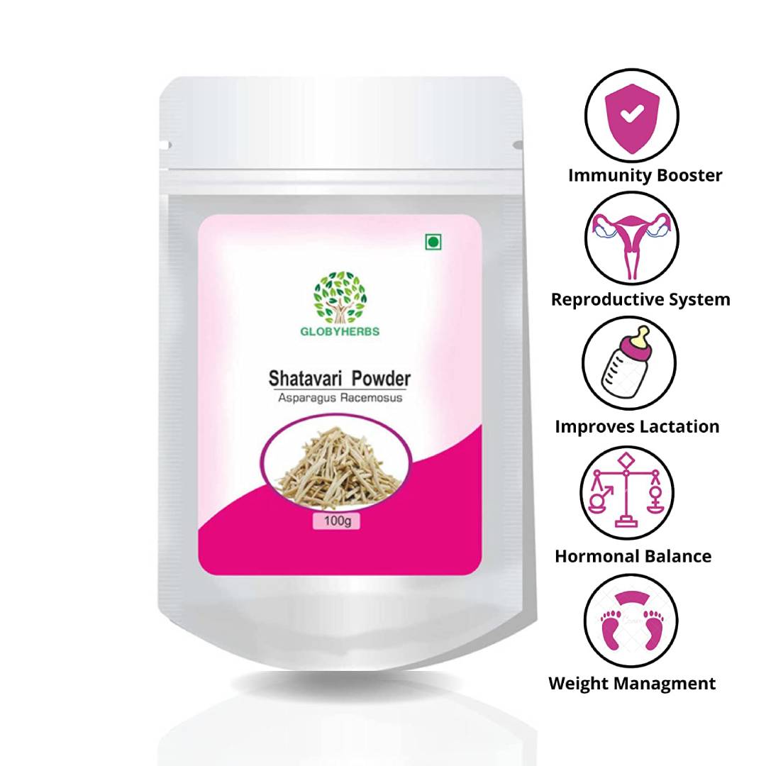 Globyherbs Pure Shatavari Asparagus Racemosus Powder, Rejuvenative For Vata And Pitta That Promotes Vitality And Strength (100Gm) (6) Globyherbs Pure Shatavari Asparagus Racemosus Powder, Rejuvenative For Vata And Pitta That Promotes Vitality And Strength (100Gm)