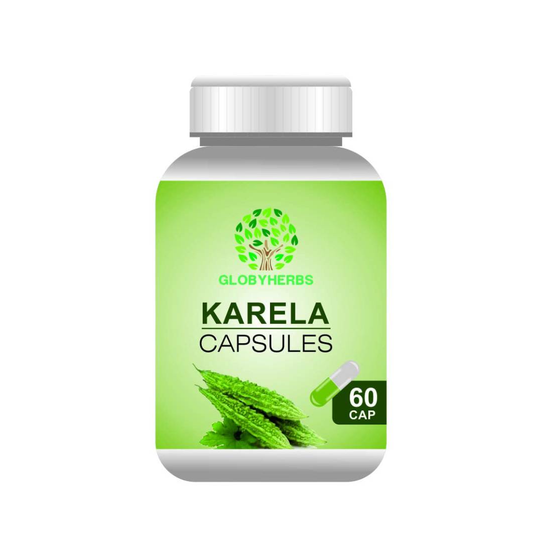 GLOBYHERBS Karela Capsules for blood glucose level & Metabolic Wellness Capsules 60's (4) GLOBYHERBS Karela Capsules for blood glucose level & Metabolic Wellness Capsules 60's