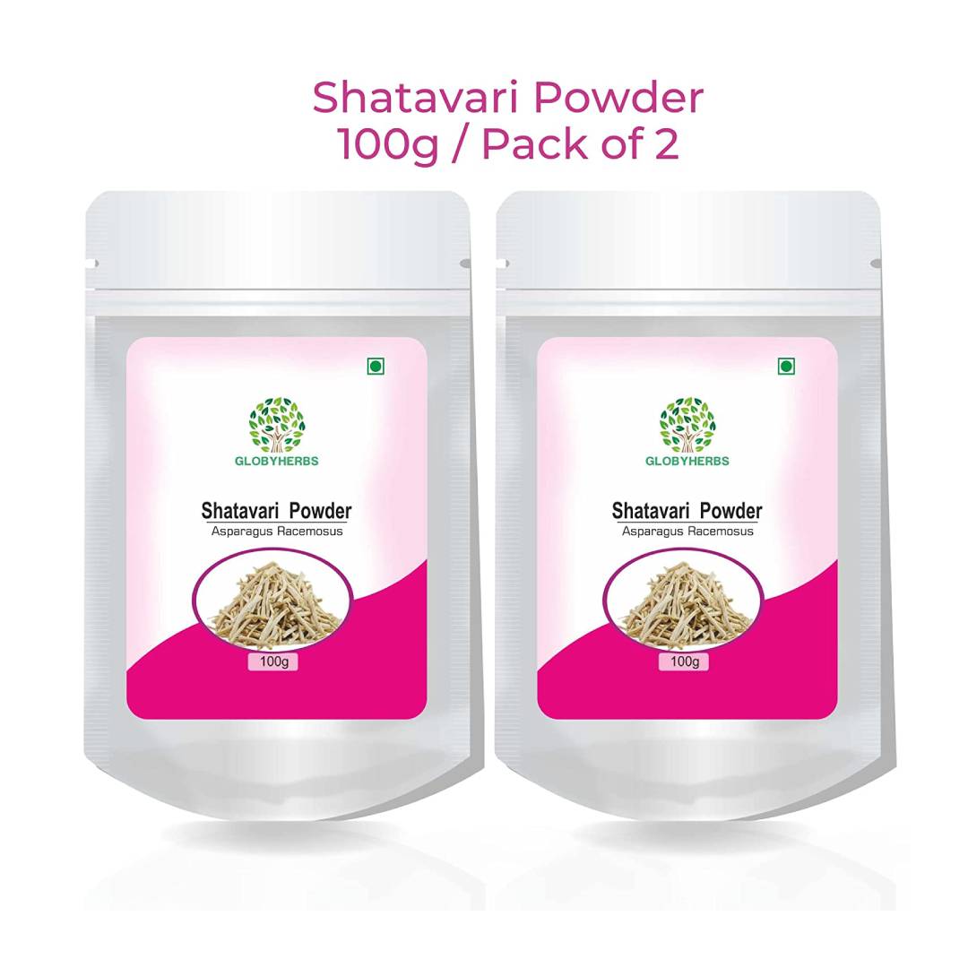 GLOBYHERBS Shatavari Powder (100g) - Ayurvedic Supplement for Immune Support, Ulcer Relief, and Women's Health - Pack of 2 (4) GLOBYHERBS Shatavari Powder (100g) - Ayurvedic Supplement for Immune Support, Ulcer Relief, and Women's Health - Pack of 2