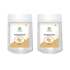 Globyherbs Mulethi Powder/Omorose Licorice/Yashtimadhu Root/Glycyrrhiza Glabra Powder For Hair, Skin And Health 100g (Pack of 2)