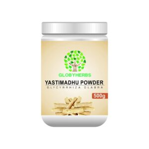 Globyherbs Mulethi Powder/Omorose Licorice/Yashtimadhu Root/Glycyrrhiza Glabra Powder For Hair, Skin And Health (500Gm)