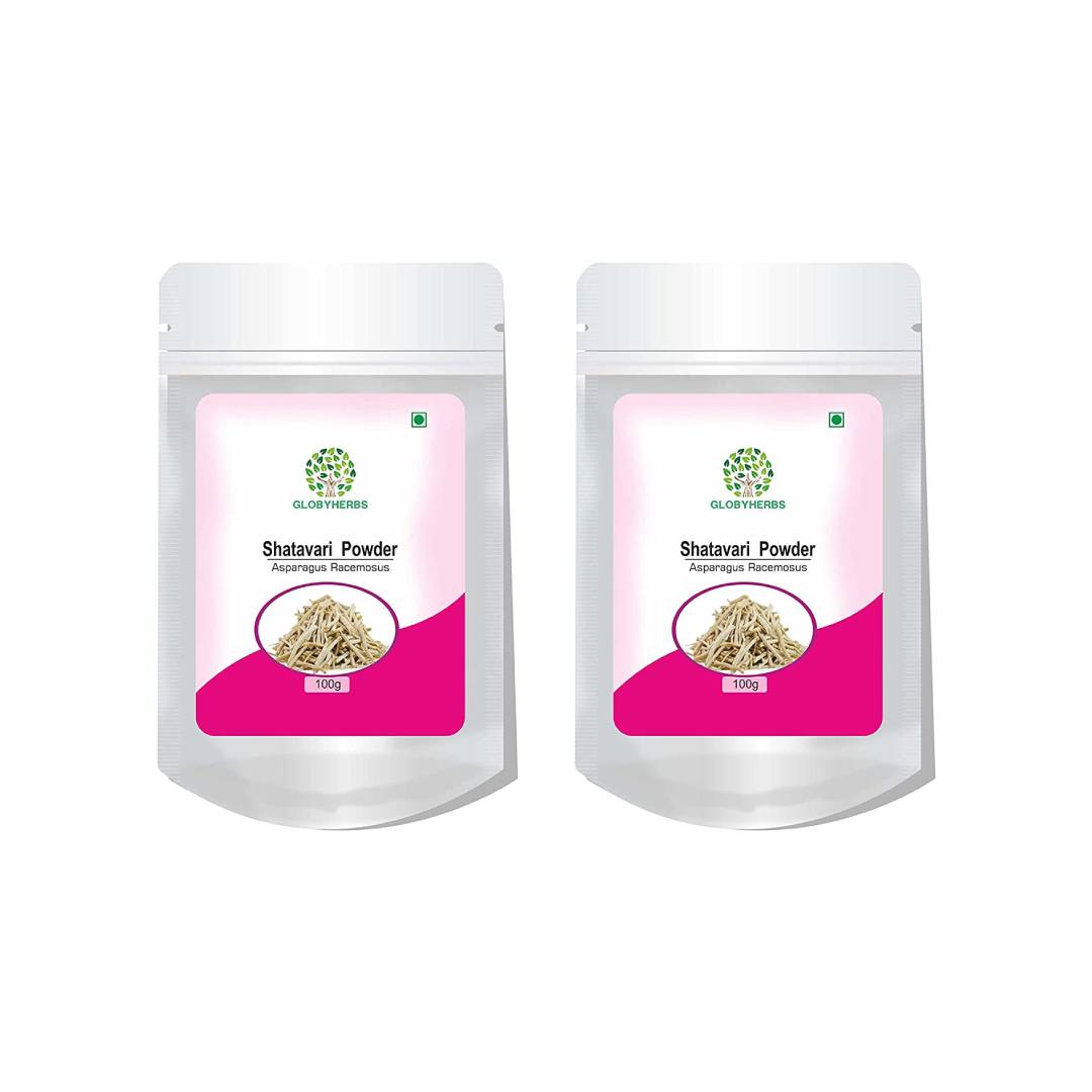 Globyherbs Pure Shatavari Asparagus Racemosus Powder, Rejuvenative For Vata And Pitta That Promotes Vitality And Strength 100g (Pack of 2) Globyherbs Pure Shatavari Asparagus Racemosus Powder, Rejuvenative For Vata And Pitta That Promotes Vitality And Strength 100g (Pack of 2)